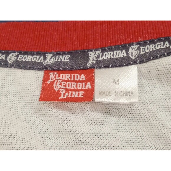Florida Georgia Line Women's Medium Red White Blue 2016 Dig Your Roots Tour Note - Picture 7 of 8